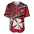 Wallis And Futuna Baseball Jersey Plumeria Flowers With Red Polynesian Pattern LT14 - Polynesian Pride