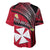 Wallis And Futuna Baseball Jersey Plumeria Flowers With Red Polynesian Pattern LT14 - Polynesian Pride