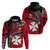 Wallis and Futuna Hoodie Plumeria Flowers With Red Polynesian Pattern LT14 Red - Polynesian Pride