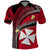 Wallis and Futuna Polo Shirt Plumeria Flowers With Red Polynesian Pattern LT14 Red - Polynesian Pride