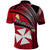 Wallis and Futuna Polo Shirt Plumeria Flowers With Red Polynesian Pattern LT14 - Polynesian Pride