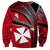 Wallis And Futuna Sweatshirt Plumeria Flowers With Red Polynesian Pattern LT14 - Polynesian Pride