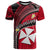 Wallis and Futuna T Shirt Plumeria Flowers With Red Polynesian Pattern LT14 Red - Polynesian Pride