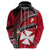 Custom Wallis and Futuna Hoodie Plumeria Flowers With Red Polynesian Pattern LT14 - Polynesian Pride