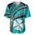 (Custom Personalised) Wallis And Futuna Baseball Jersey Plumeria Flowers With Turquoise Polynesian Pattern LT14 - Polynesian Pride