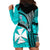 (Custom Personalised) Wallis And Futuna Hoodie Dress Plumeria Flowers With Turquoise Polynesian Pattern LT14 - Polynesian Pride