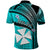 Custom Wallis and Futuna Polo Shirt Plumeria Flowers With Turquoise Polynesian Pattern LT14 - Polynesian Pride