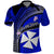 Custom Wallis and Futuna Polo Shirt Plumeria Flowers With Blue Polynesian Pattern LT14 Blue - Polynesian Pride