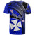 Custom Wallis and Futuna T Shirt Plumeria Flowers With Blue Polynesian Pattern LT14 - Polynesian Pride