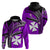 Custom Wallis and Futuna Hoodie Plumeria Flowers With Purple Polynesian Pattern LT14 Pullover Hoodie Purple - Polynesian Pride