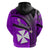 Custom Wallis and Futuna Hoodie Plumeria Flowers With Purple Polynesian Pattern LT14 - Polynesian Pride