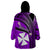 (Custom Personalised) Wallis And Futuna Wearable Blanket Hoodie Plumeria Flowers With Purple Polynesian Pattern LT14 - Polynesian Pride