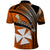 Custom Wallis and Futuna Polo Shirt Plumeria Flowers With Orange Polynesian Pattern LT14 - Polynesian Pride