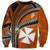 (Custom Personalised) Wallis And Futuna Sweatshirt Plumeria Flowers With Orange Polynesian Pattern LT14 - Polynesian Pride