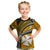 (Custom Personalised) Wallis And Futuna Kid T Shirt Plumeria Flowers With Gold Polynesian Pattern LT14 - Polynesian Pride