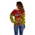 (Custom Personalised) Papua New Guinea Off Shoulder Sweater Madang Province Mix Coat Of Arms Polynesian Art LT14 - Polynesian Pride