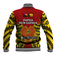 Papua New Guinea Baseball Jacket Western Province Mix Coat Of Arms Polynesian Art LT14 - Polynesian Pride