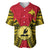 Papua New Guinea Baseball Jersey National Capital District Mix Coat Of Arms Polynesian Art LT14 - Polynesian Pride