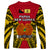 Papua New Guinea Long Sleeve Shirt National Capital District Mix Coat Of Arms Polynesian Art LT14 - Polynesian Pride