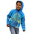 (Custom Personalised) Palau Kid Hoodie Hibiscus Turtle Mix Coat Of Arms Blue Version LT14 - Polynesian Pride