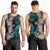 Palau Men Tank Top Tropical Flowers With Polynesian Pattern LT14 - Polynesian Pride