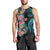 Palau Men Tank Top Tropical Flowers With Polynesian Pattern LT14 - Polynesian Pride