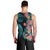 Palau Men Tank Top Tropical Flowers With Polynesian Pattern LT14 - Polynesian Pride