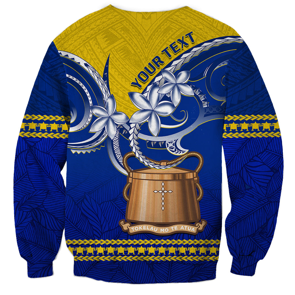 Personalised Tokelau Sweatshirt Tokelauan Tatau Plumeria Special Style LT14 - Polynesian Pride