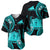 Tokelau Baseball Jersey Tokelauan Tatau With Badge Light Turquoise LT14 Turquoise - Polynesian Pride