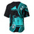 Tokelau Baseball Jersey Tokelauan Tatau With Badge Light Turquoise LT14 - Polynesian Pride