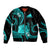 Tokelau Bomber Jacket Tokelauan Tatau With Badge Light Turquoise LT14 Unisex Turquoise - Polynesian Pride