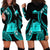 Tokelau Hoodie Dress Tokelauan Tatau With Badge Light Turquoise LT14 Turquoise - Polynesian Pride