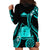 Tokelau Hoodie Dress Tokelauan Tatau With Badge Light Turquoise LT14 - Polynesian Pride