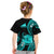 Tokelau Kid T Shirt Tokelauan Tatau With Badge Light Turquoise LT14 - Polynesian Pride