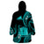 Tokelau Wearable Blanket Hoodie Tokelauan Tatau With Badge Light Turquoise LT14 - Polynesian Pride