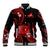 Tokelau Baseball Jacket Tokelauan Tatau With Badge Red LT14 Unisex Red - Polynesian Pride