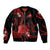 Tokelau Bomber Jacket Tokelauan Tatau With Badge Red LT14 Unisex Red - Polynesian Pride