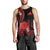 Tokelau Men Tank Top Tokelauan Tatau With Badge Red LT14 - Polynesian Pride