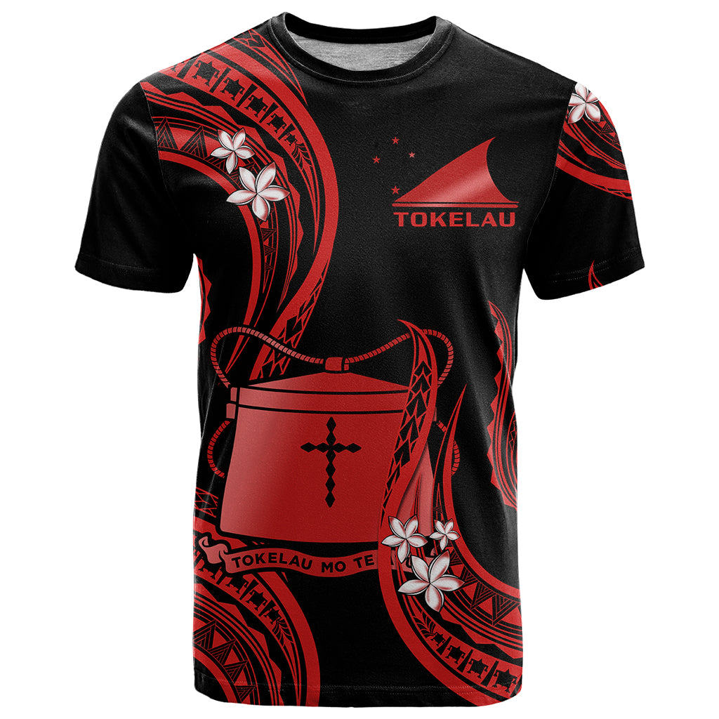 Tokelau T Shirt Tokelauan Tatau With Badge Red LT14 Red - Polynesian Pride