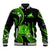 Tokelau Baseball Jacket Tokelauan Tatau With Badge Green LT14 Unisex Green - Polynesian Pride