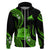 Tokelau Hoodie Tokelauan Tatau With Badge Green LT14 - Polynesian Pride