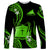 Tokelau Long Sleeve Shirt Tokelauan Tatau With Badge Green LT14 Unisex Green - Polynesian Pride