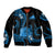 Tokelau Bomber Jacket Tokelauan Tatau With Badge Blue LT14 Unisex Blue - Polynesian Pride