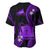 Tokelau Baseball Jersey Tokelauan Tatau With Badge Purple LT14 - Polynesian Pride