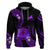 Tokelau Hoodie Tokelauan Tatau With Badge Purple LT14 - Polynesian Pride