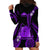 Tokelau Hoodie Dress Tokelauan Tatau With Badge Purple LT14 - Polynesian Pride