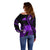 Tokelau Off Shoulder Sweater Tokelauan Tatau With Badge Purple LT14 - Polynesian Pride