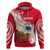 Custom Samoa Hoodie Ula Fala Kava Bowl Plumeria Polynesian Red LT14 - Polynesian Pride