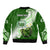 (Custom Personalised) Samoa Bomber Jacket Ula Fala Kava Bowl Plumeria Polynesian Green LT14 - Polynesian Pride