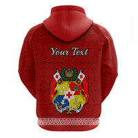 Custom Tonga Fathers Day Hoodie Red Tongan Ngatu I Love You Dad LT14 - Polynesian Pride